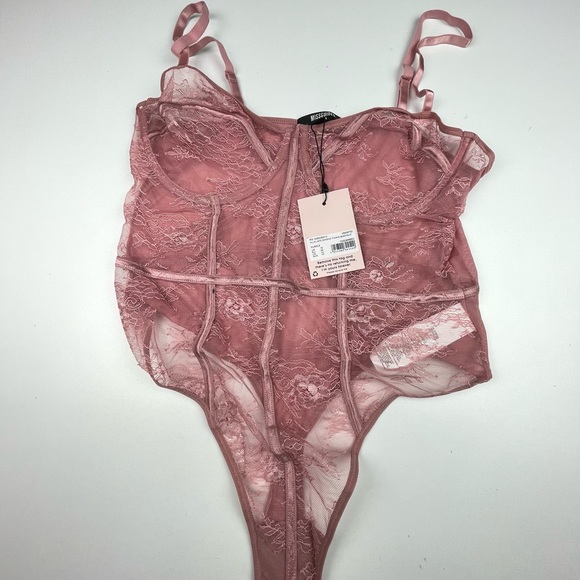 PLUS LACE BINDING THONG BODYSUIT
PURPLE - Picture 2 of 4